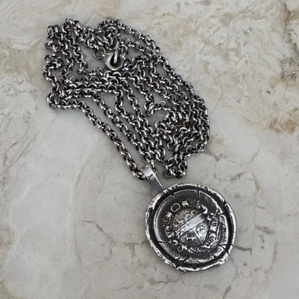Pyrrha Safe Journey Talisman Necklace 925 Sterling 24” Rolo Chain Rare Archived